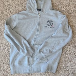 (Japanese Brand) Rescue99 Grey Zip-up Hoodie